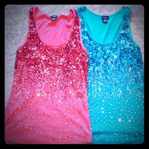 Women's sequin tank tops